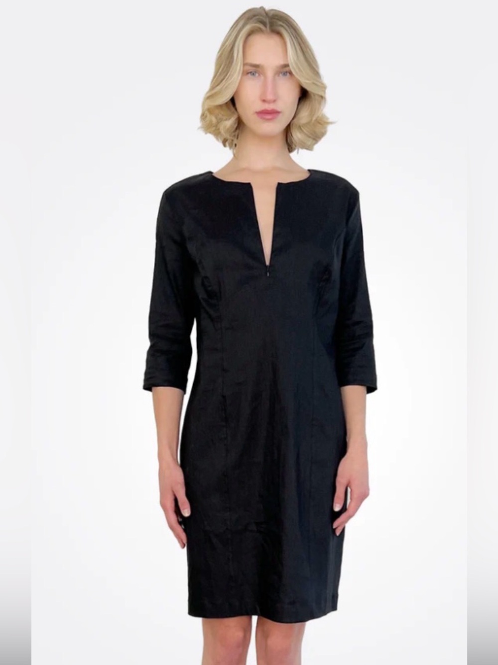Sarah Pacini Classic Dark Charcoal Sheath Dress - Elegant Women's Dress
Size M - Picture 12 of 17